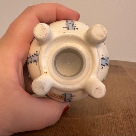 SOLD Vintage Pomander Dog Poodle PedestalFeet Ceramic Treasure Masters Christmas - Picture 7 of 12